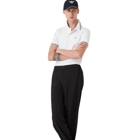 Emporio Armani Polo Polo Uomo con bordino in contrasto Bianco - Francavilla Moda